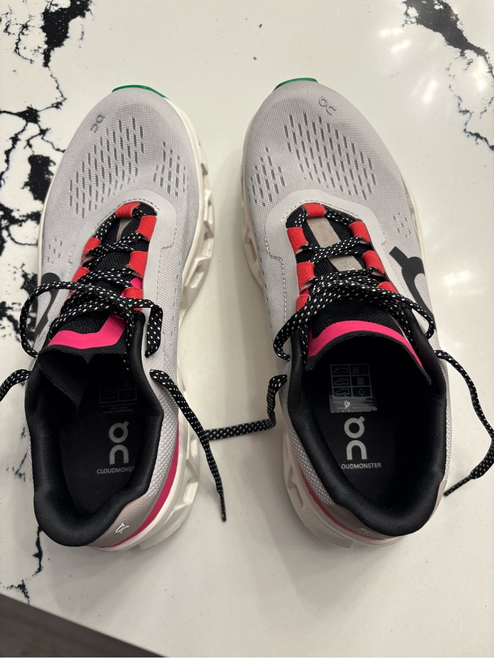 On Cloudmonster Women’s Running Shoes - Light Gray & Pink! Sold out everywhere!